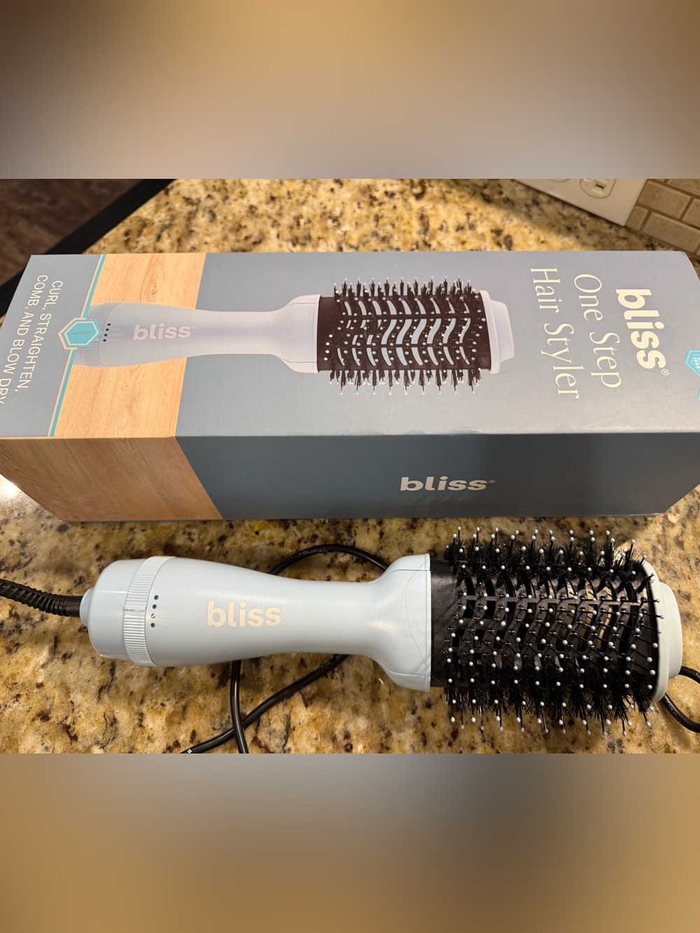 Bliss Light Blue Round Hot Air Styling Brush
